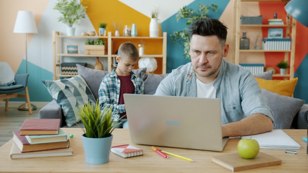 laptop freelance work home office