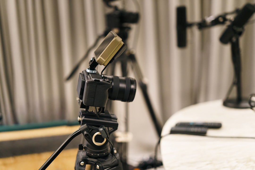 video production studio camera tripod