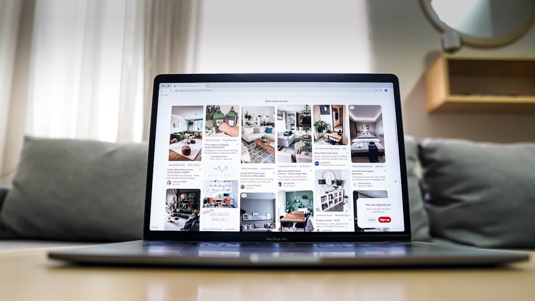 Pinterest pin mockup laptop screen