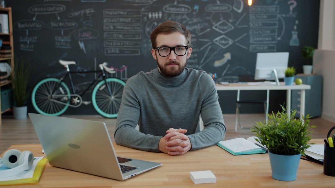 laptop desk startup workspace