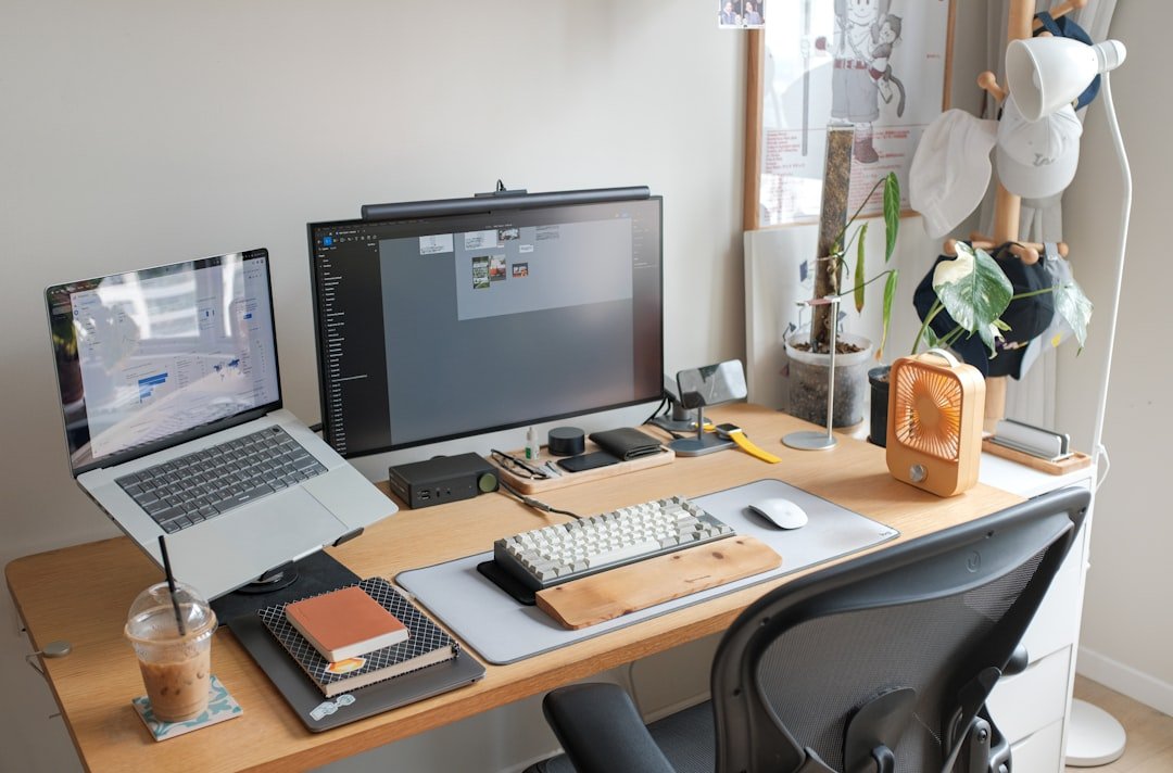 laptop computer workspace desk