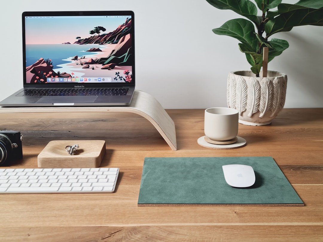 laptop computer desk workspace