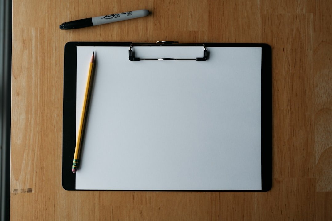 legal document clipboard pen