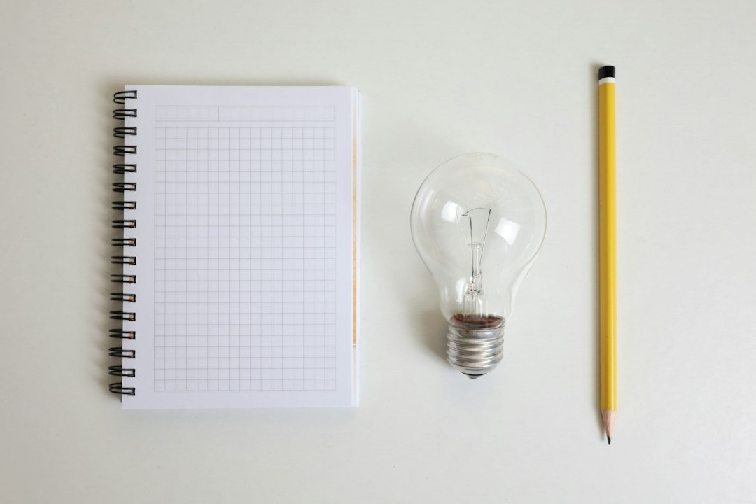 brainstorm ideas notebook pen