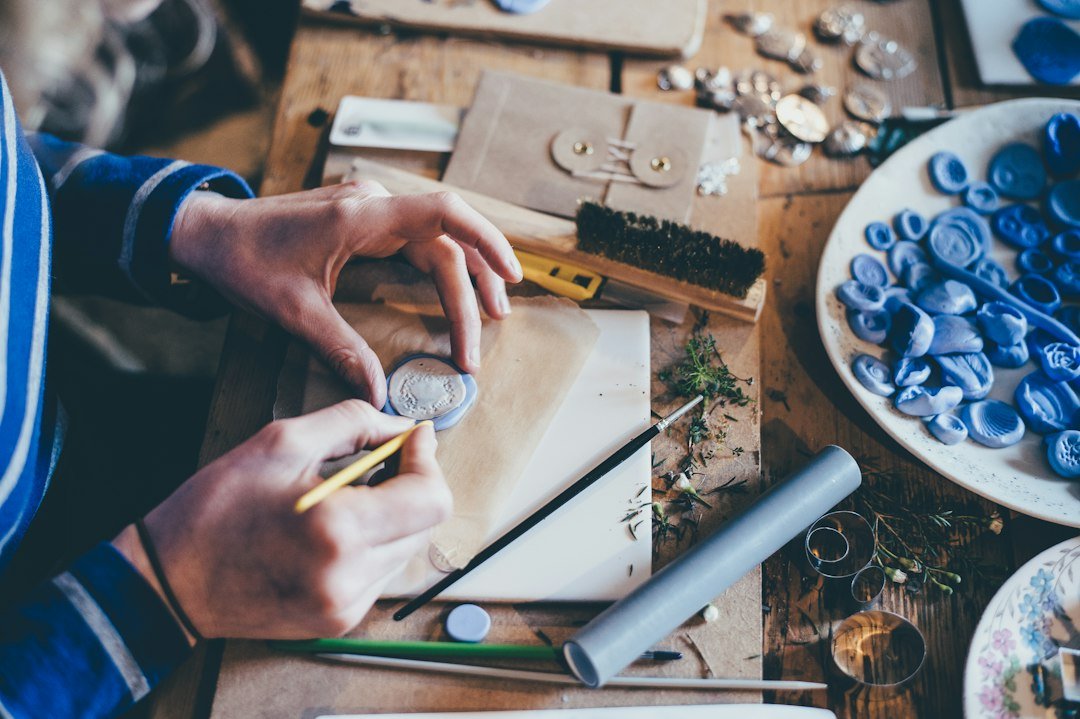 handmade craft workspace